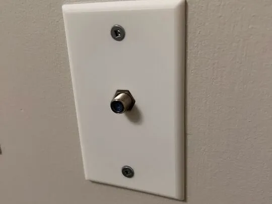 Coax Cable Wall Plate