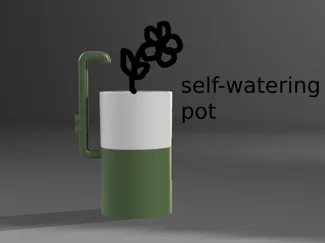 Self-watering pot - Corcelain square module
