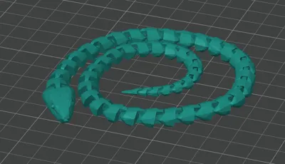 Easier to print low poly snake