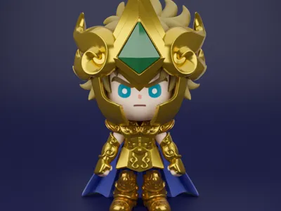 Chibi 104: Gold Saint Leo Aiolia (Saint Seiya)
