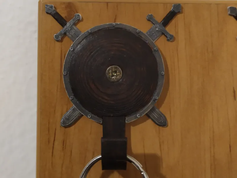 Swords and shield key hanger