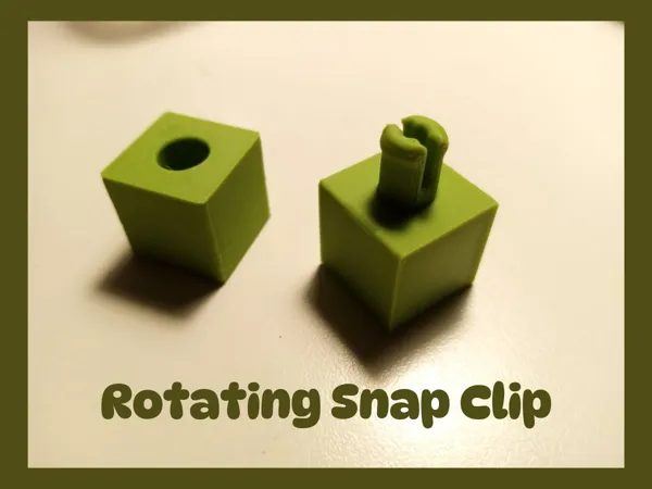 Clip rotatif à encliquetage