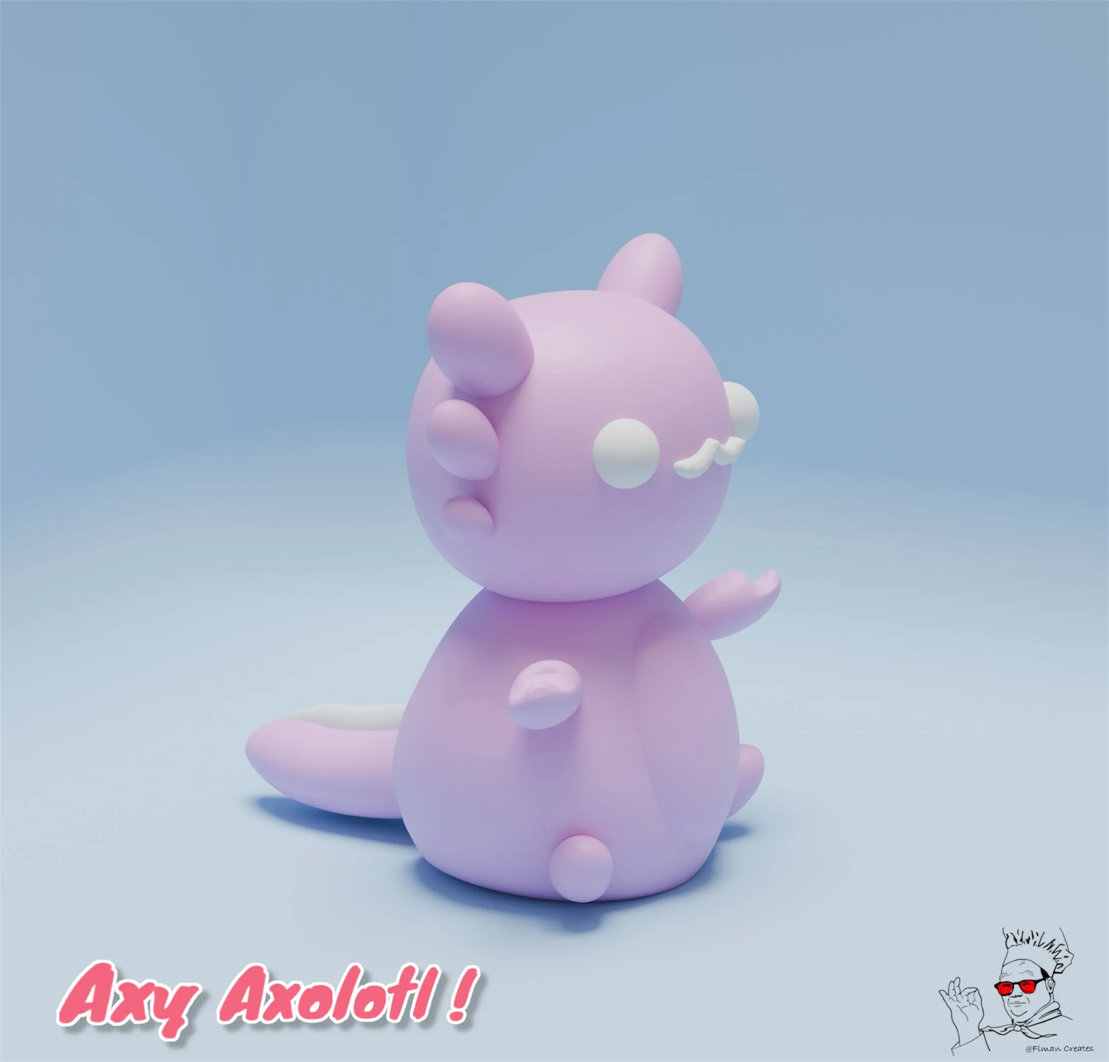 Axy Axolotl Flexi / Flexi-lotl Series by FlmanCreates - MakerWorld