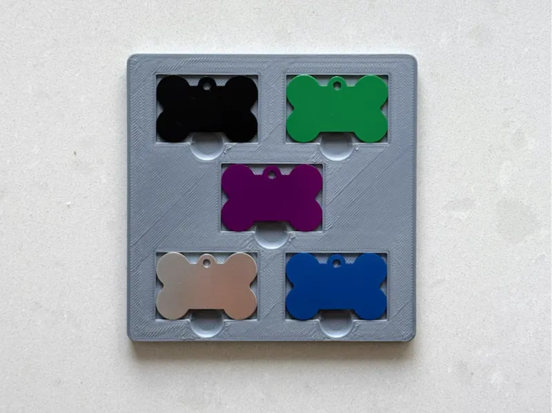 xTool F1 Dog Medals Jig 5up [Template Included]
