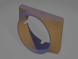 Tilted 52mm gauge holder for VW Scirocco MK2 (53b)