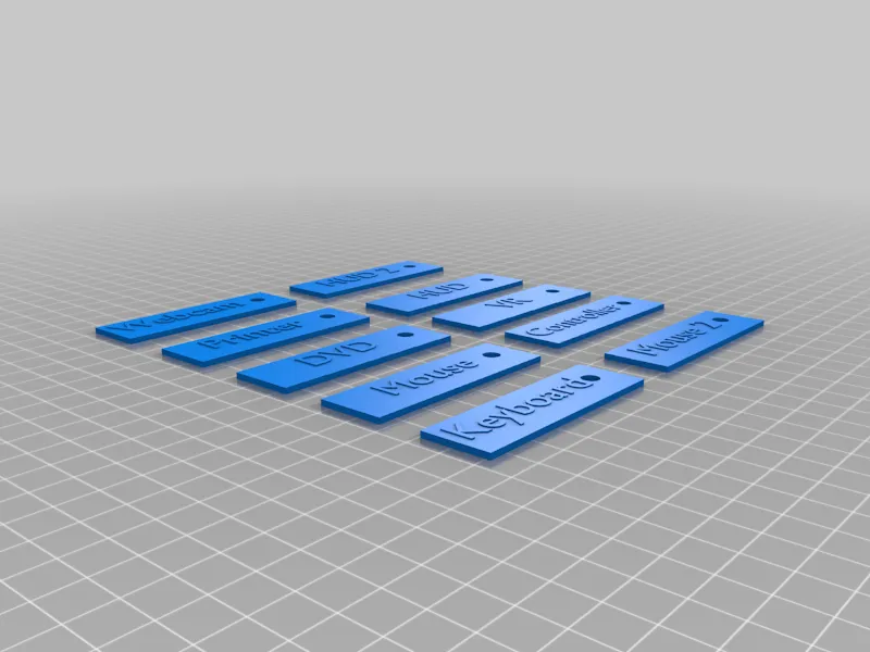 Cable labels, signs, 10 pieces