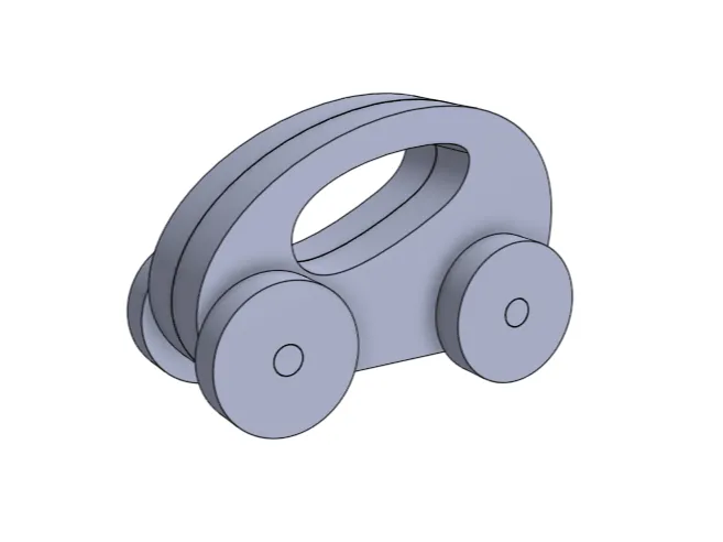 Routing template for wooden car toy