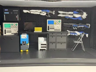 1/12 洞洞墙及地板，适配15cm展示盒