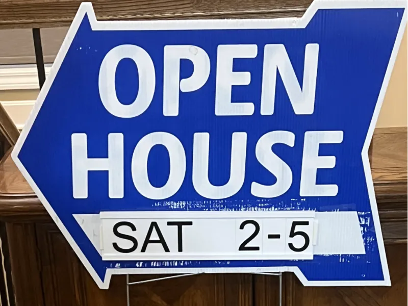 Lettering for Open House Yard Sign