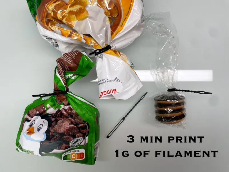 Reusable Food Bag Clip/Tie – No More Rubber Bands!