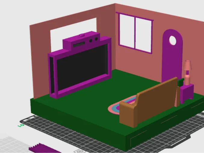 simpsons phone holder living room