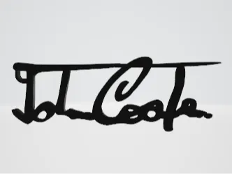 John Cooper signature keychain