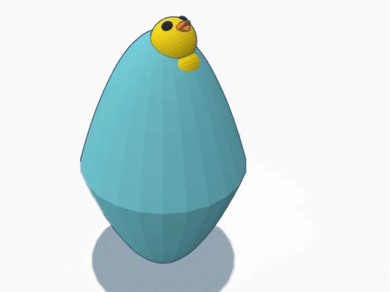 Easter egg with a duck inside
