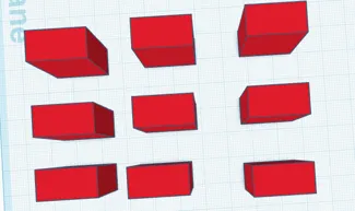 9 Flat Faced Dominoes