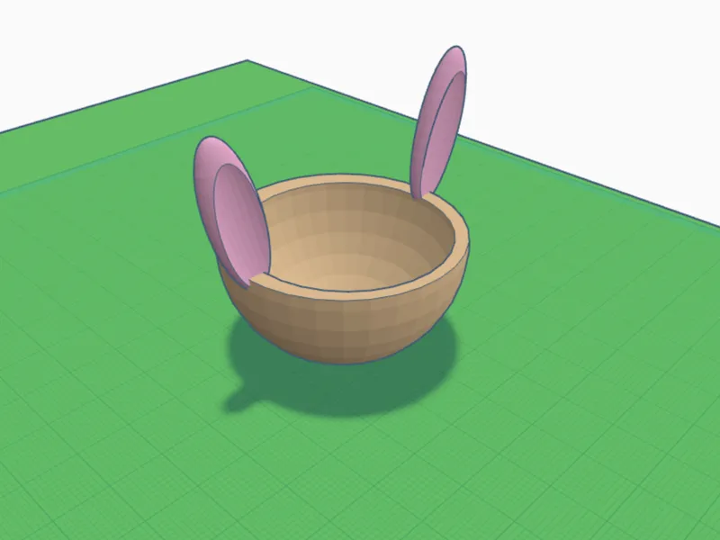 Easter egg with bunny ears bowl