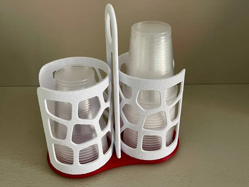 Vornoi Cup Holder whit Fuzzy Skin - Portabicchieri