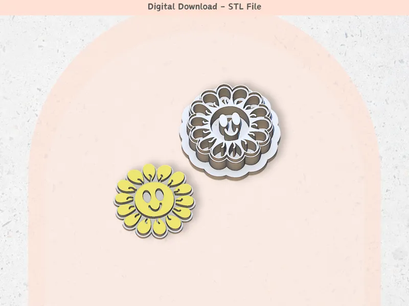 Happy Flower Clay Cutter for Polymer Clay