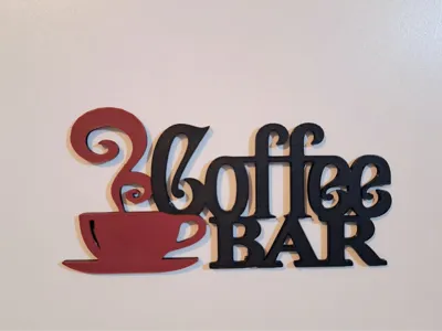 Coffee bar wall sign