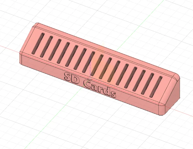 Magnetic SD card holder - parametric