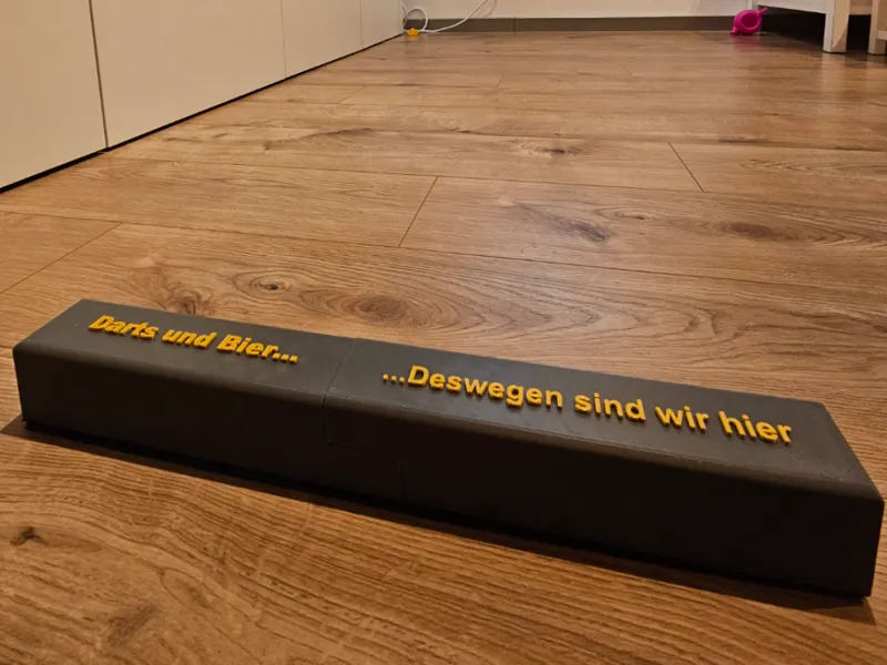 Dartsoche Oche mit Spruch 