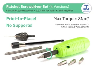 Ratchet Screwdrivers [Print In Place][No Supports]