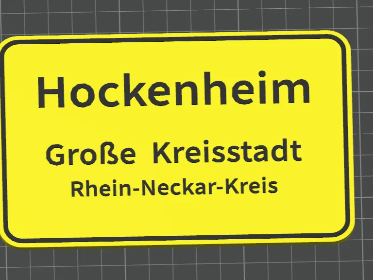 Ortsschild Hockenheim