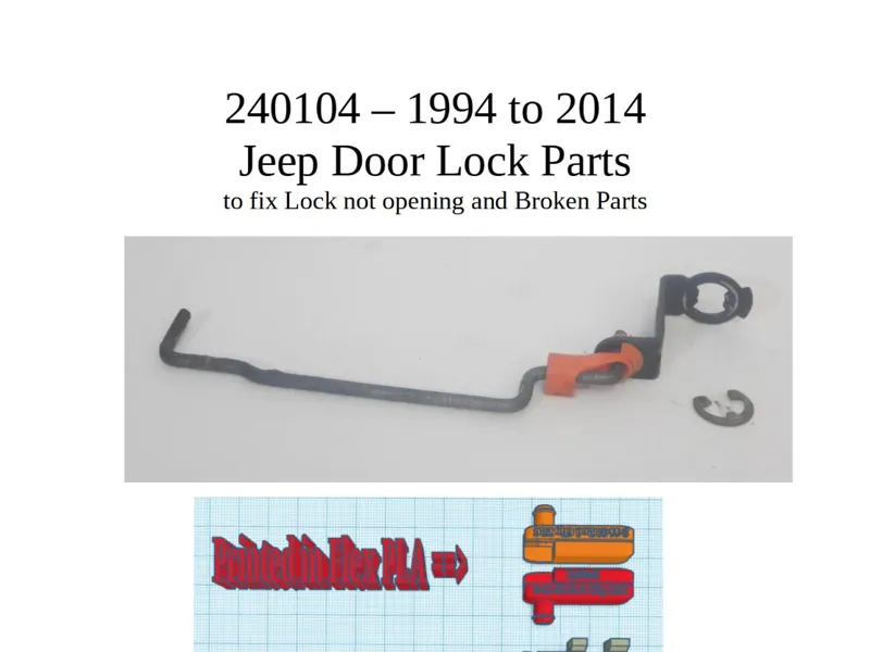 Jeep Door Lock Parts 1994 - 2014