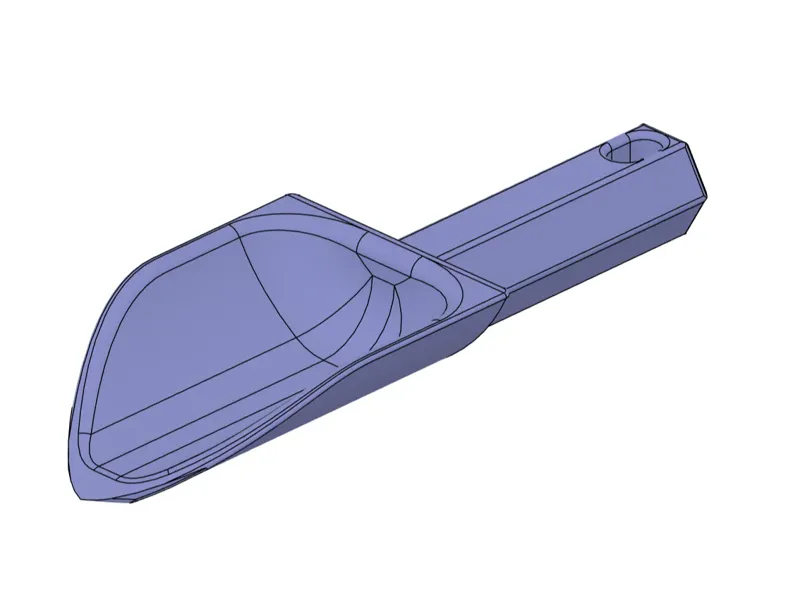 3D printed shovel - no supports