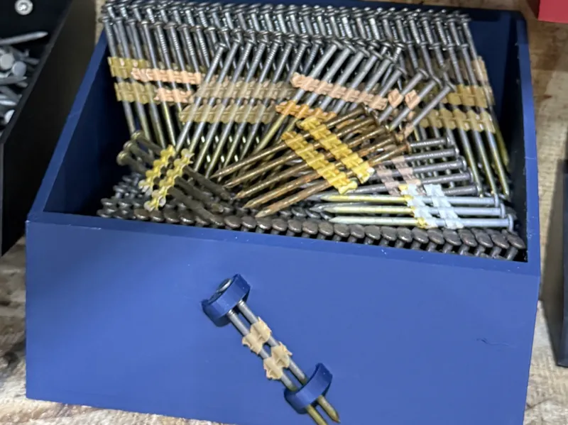 Large wall mount box for nails 