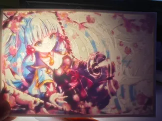 米哈游原神神里绫华透光彩色浮雕画