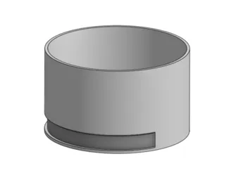 Plant pot with removable water cup - 2 parts