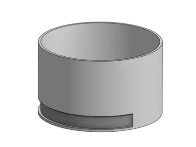 Plant pot with removable water cup - 2 parts