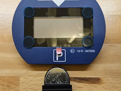 Electronic Parking Disc Battery Holder