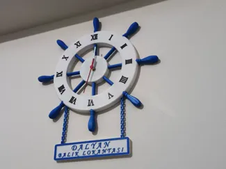 Ship wheel wall clock