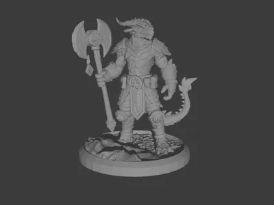 Dragon Barbarian (25mm - 35mm figure)