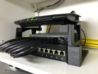 Fritzbox / Patch Panel / Network switch holder
