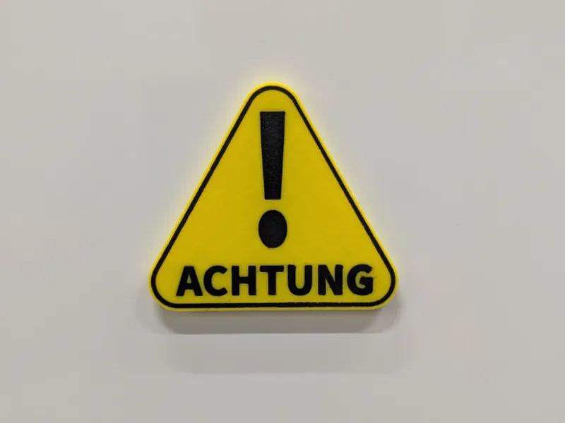 Achtung Schild Magnetisch