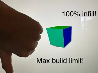 Cube of pain and suffering. (100% infill)