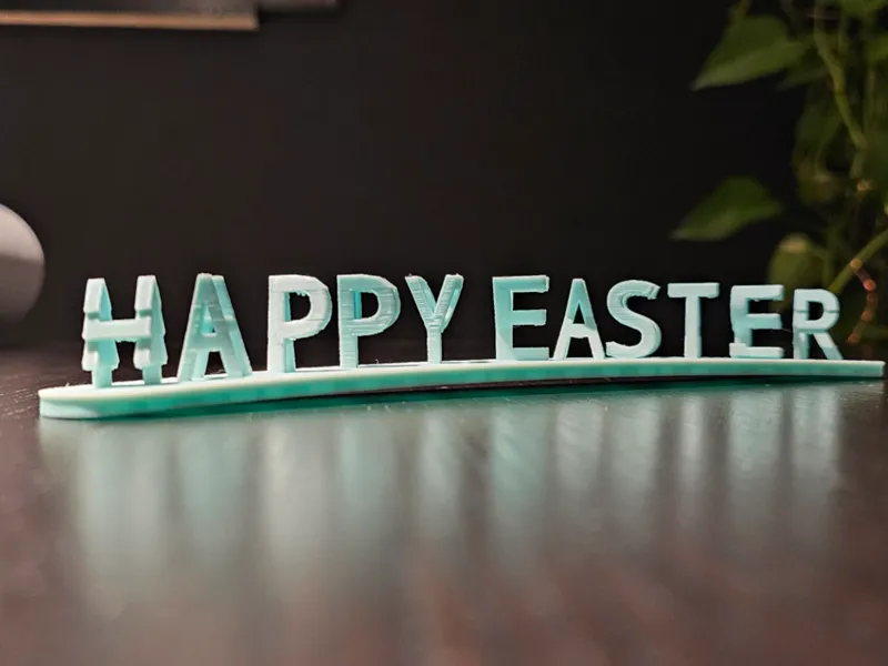 Happy Easter/Xmas Schriftzug 3D Perspektive