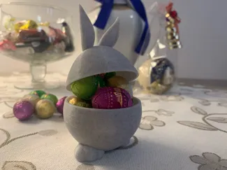 UOVO CONIGLIETTO PORTA DOLCI