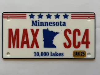 Customizable Kids Minnesota License Plate for Bike