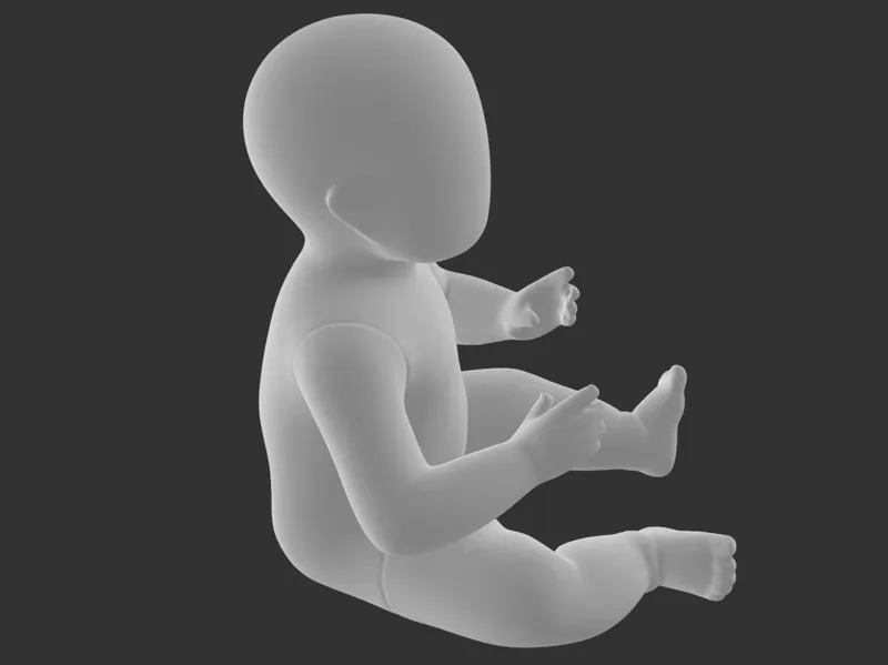 Sitting Baby 3d printing model