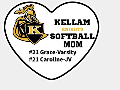 Bogg Softball heart charm