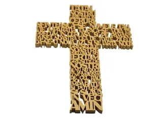 Cross, the Lord’s Prayer, Romanian