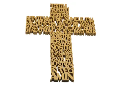 Cross, the Lord’s Prayer, Romanian