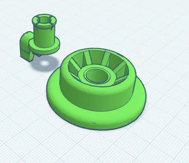 Dishwasher wheel and clip