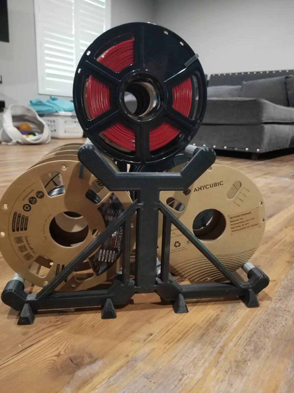 Filament Rack Side View Stand-alone Filament Rack by MNRejectMakerWorld: Download Free 3D Models