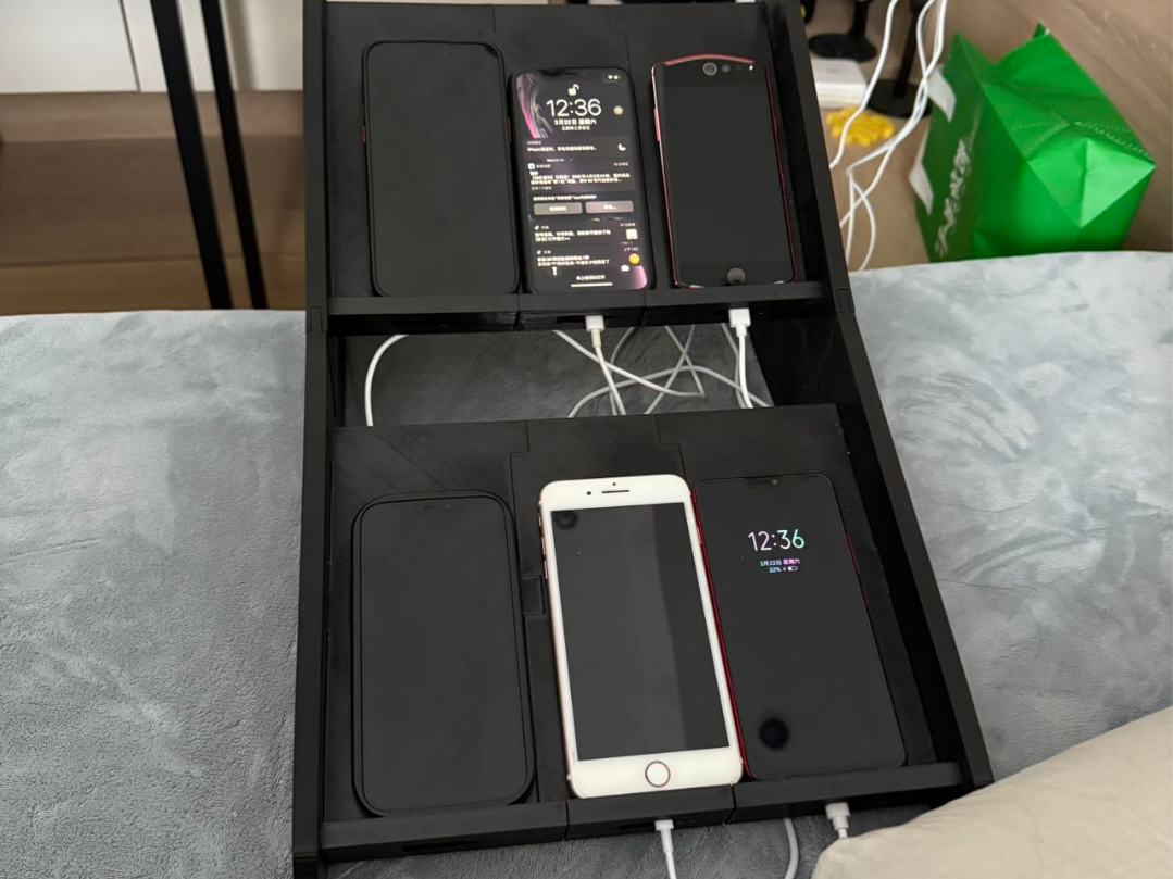 群控手机支架 多手机支架 双层 按需打印拼装