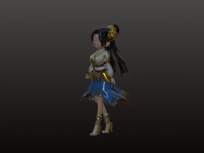 沙雕动画虾仁手办熊猫人美女
