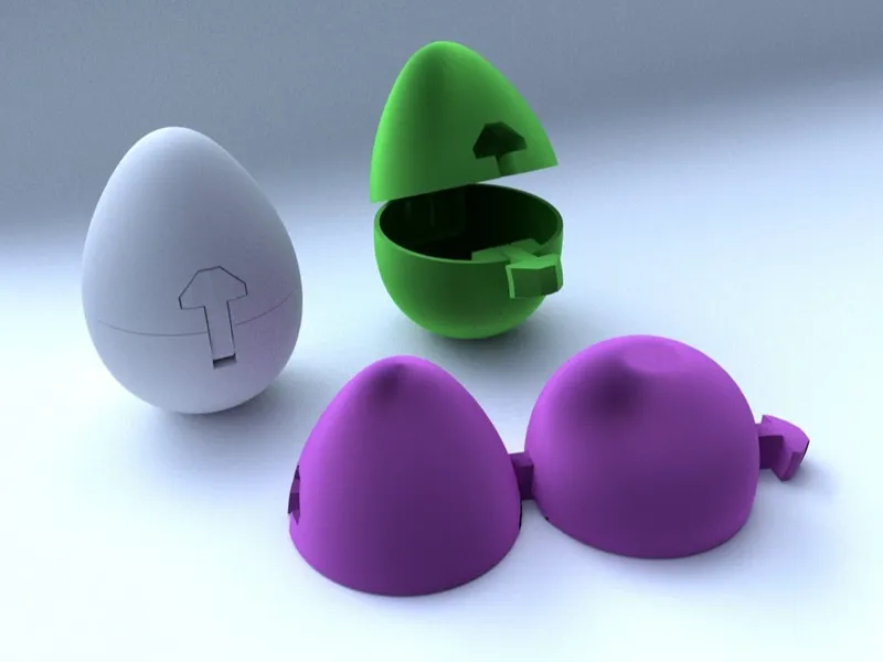 easter-egg shaped container